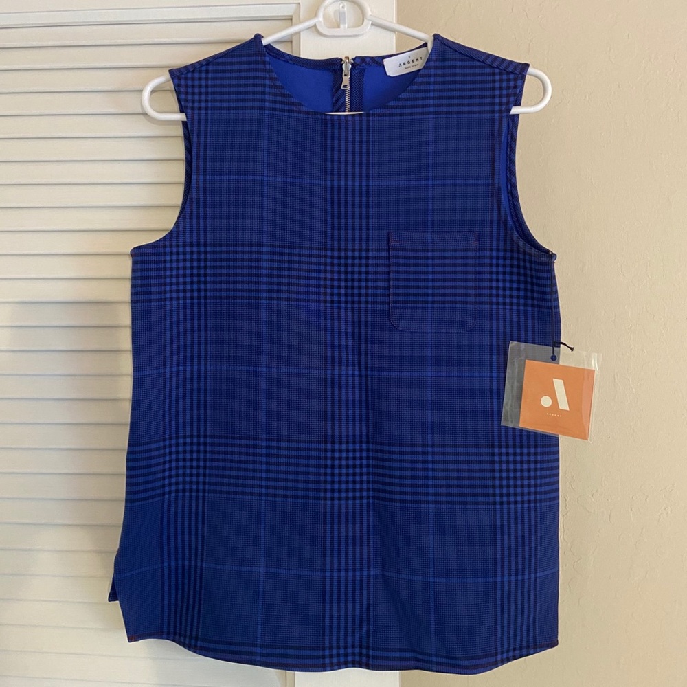 NEW- Argent Blue Patterned Sleeveless- Size 2